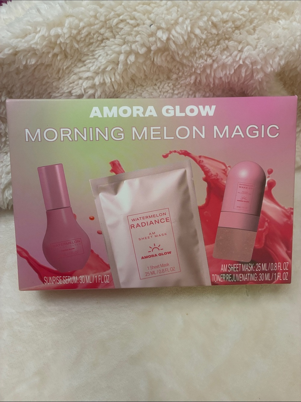 Amora Glow Morning Melon Magic Three Piece Set. NWT